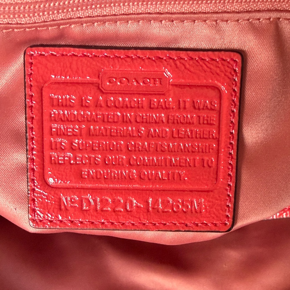 Coach Alex Op Art Patent Leather Tote Bag - Picture 8 of 11
